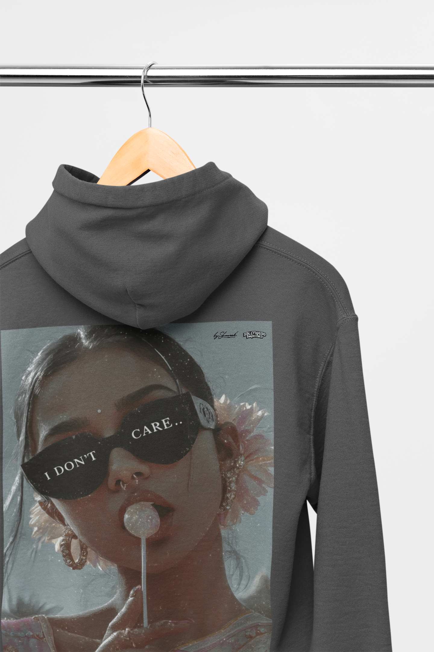 Don't Care Hoodie - Available in Black Grey or White