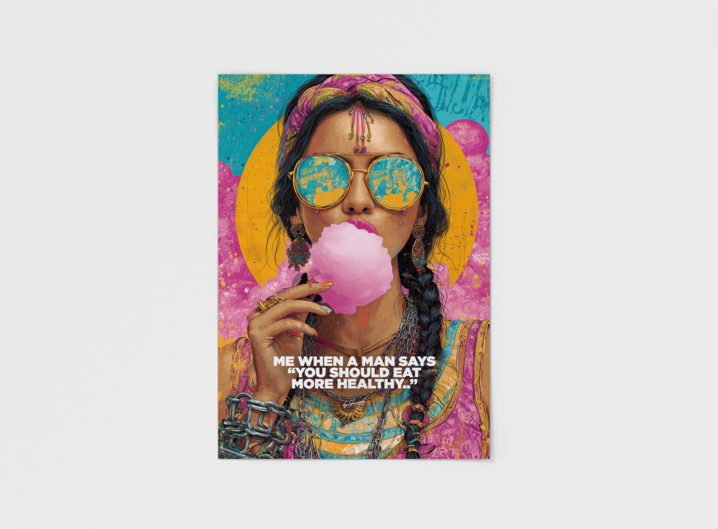 EAT HEALTHY A3 Poster Print