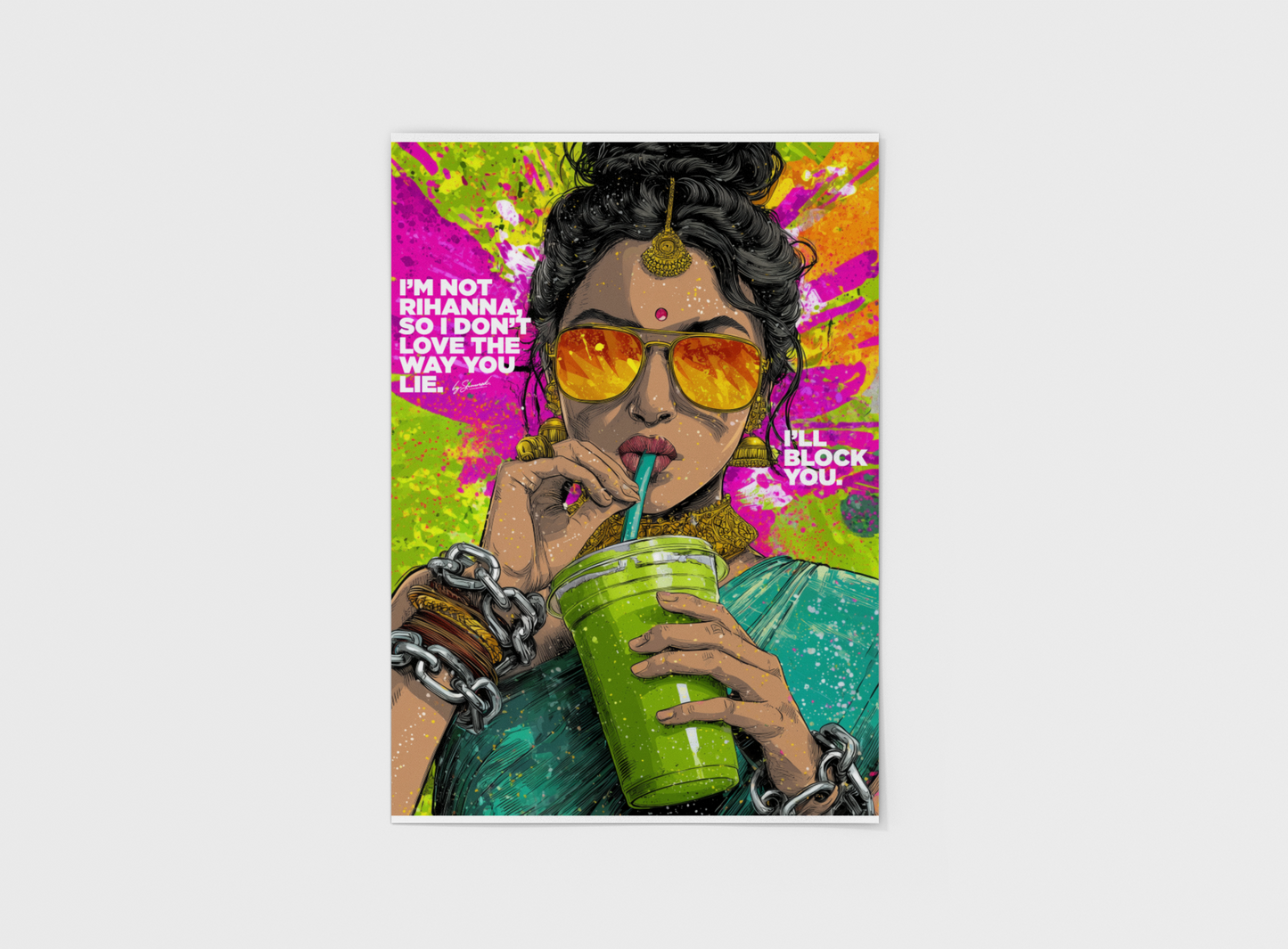 BLOCK & DELETE A3 Poster Print
