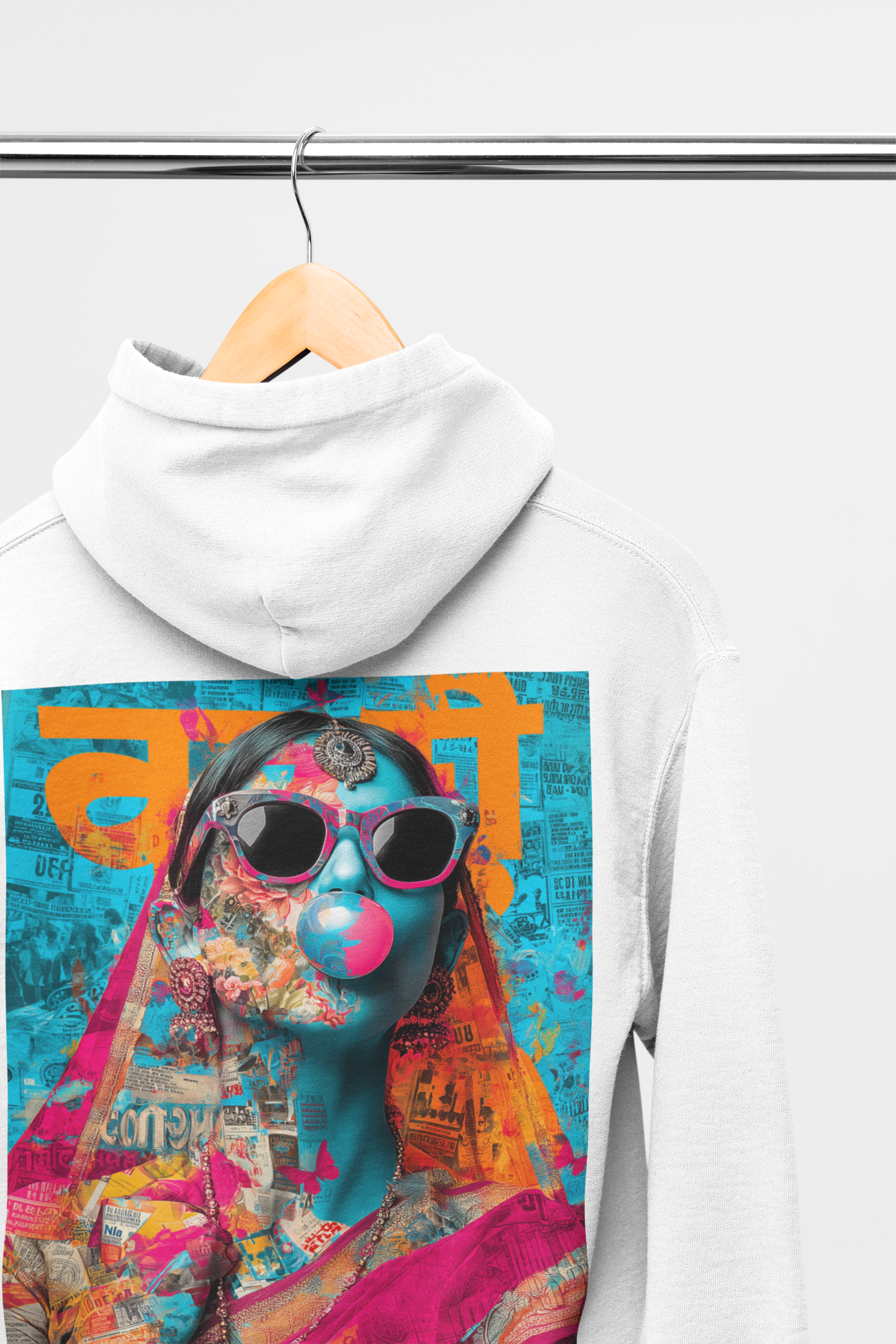 I.D.G.A.F - Hoodies - White Grey Or Beige