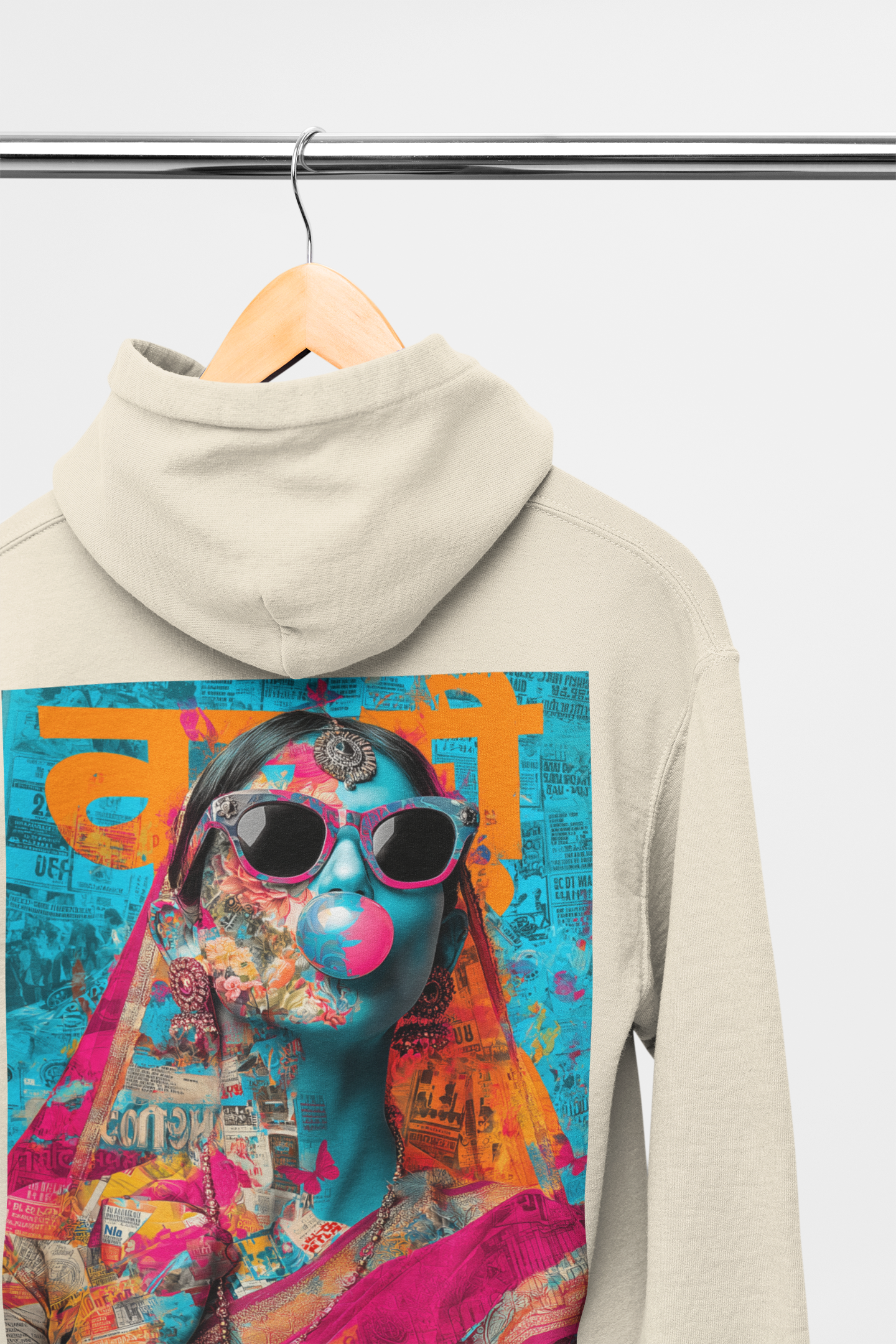 I.D.G.A.F - Hoodies - White Grey Or Beige