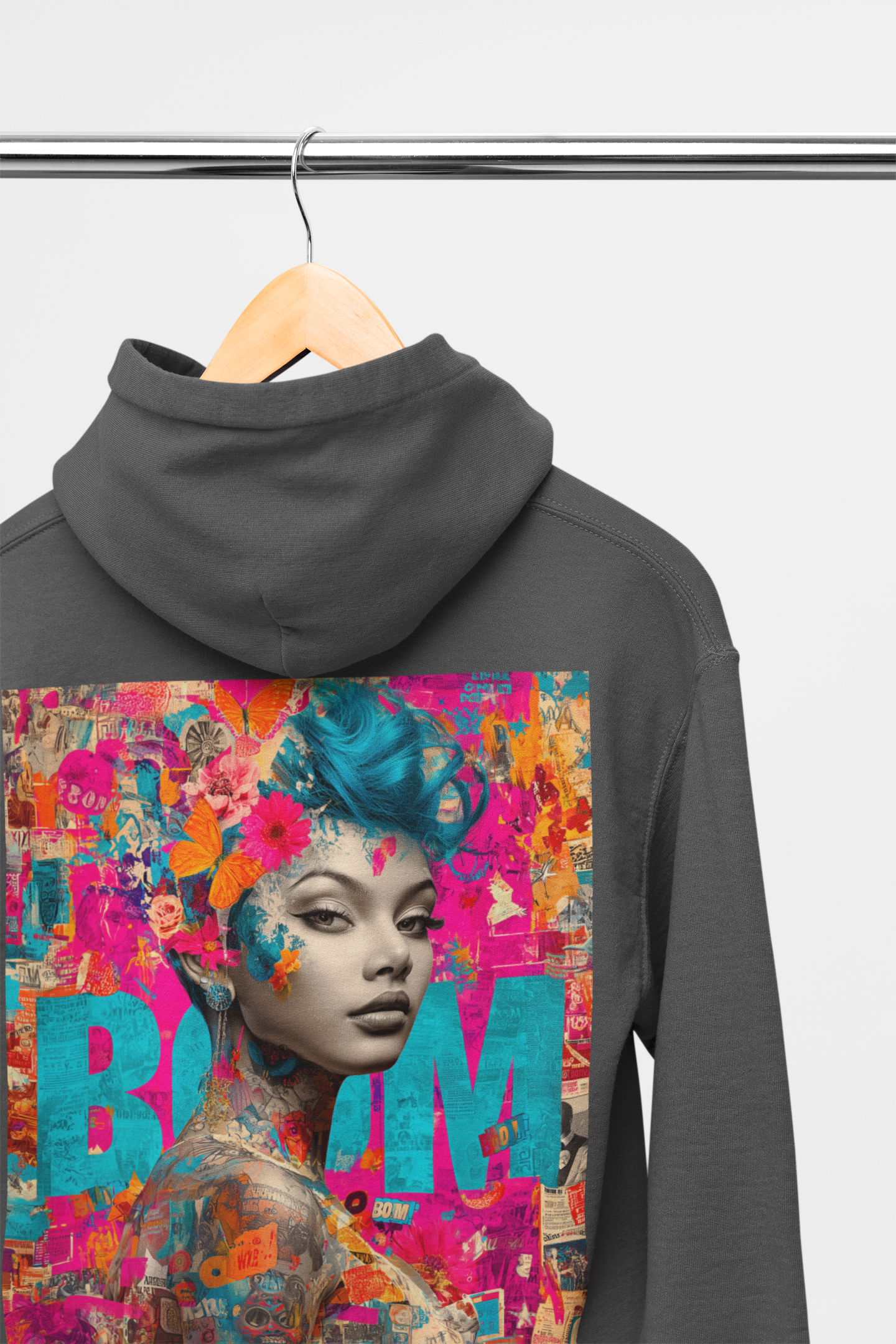 Messy Hoodies - Black Grey Beige Or Navy