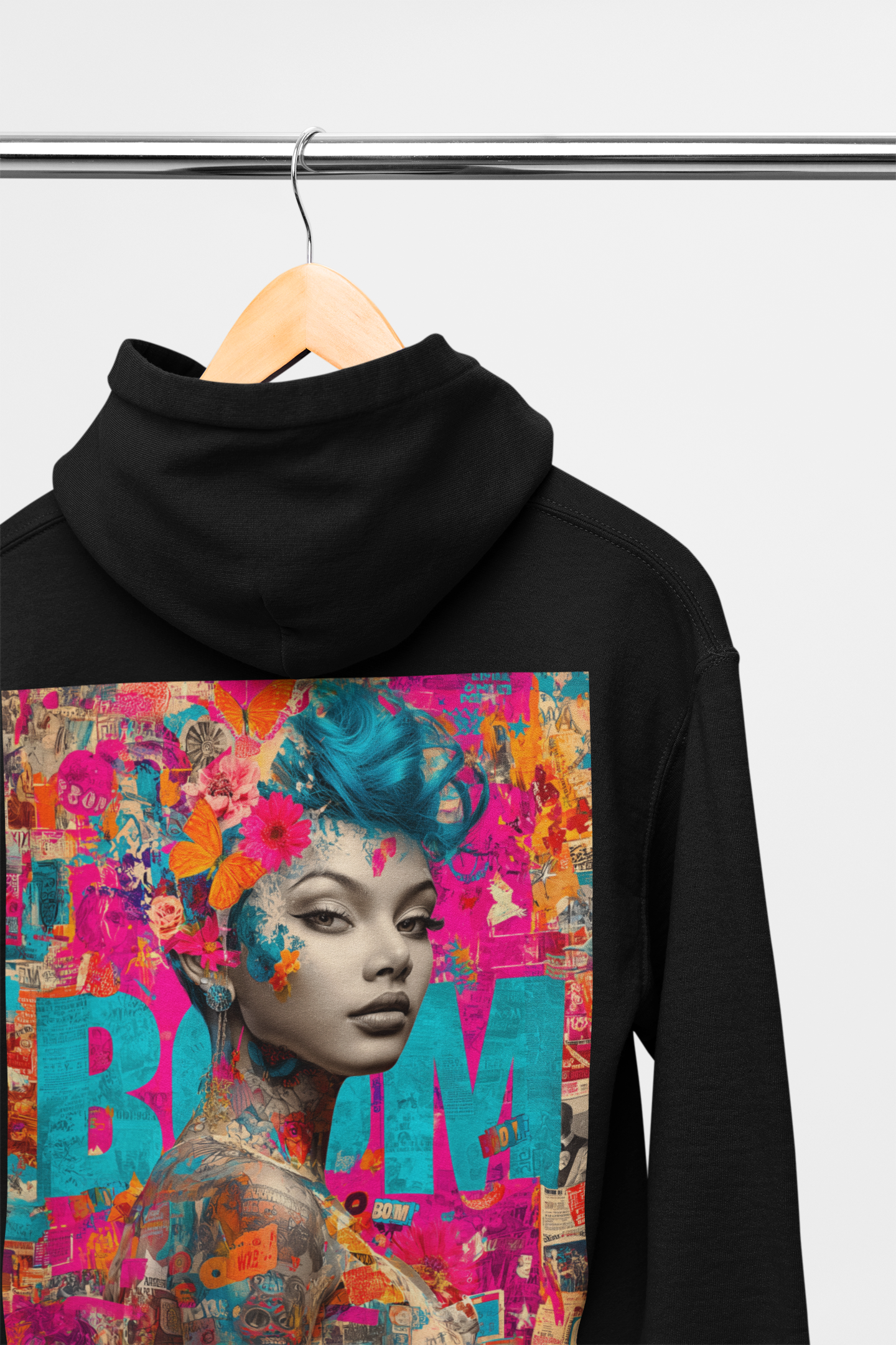 Messy Hoodies - Black Grey Beige Or Navy