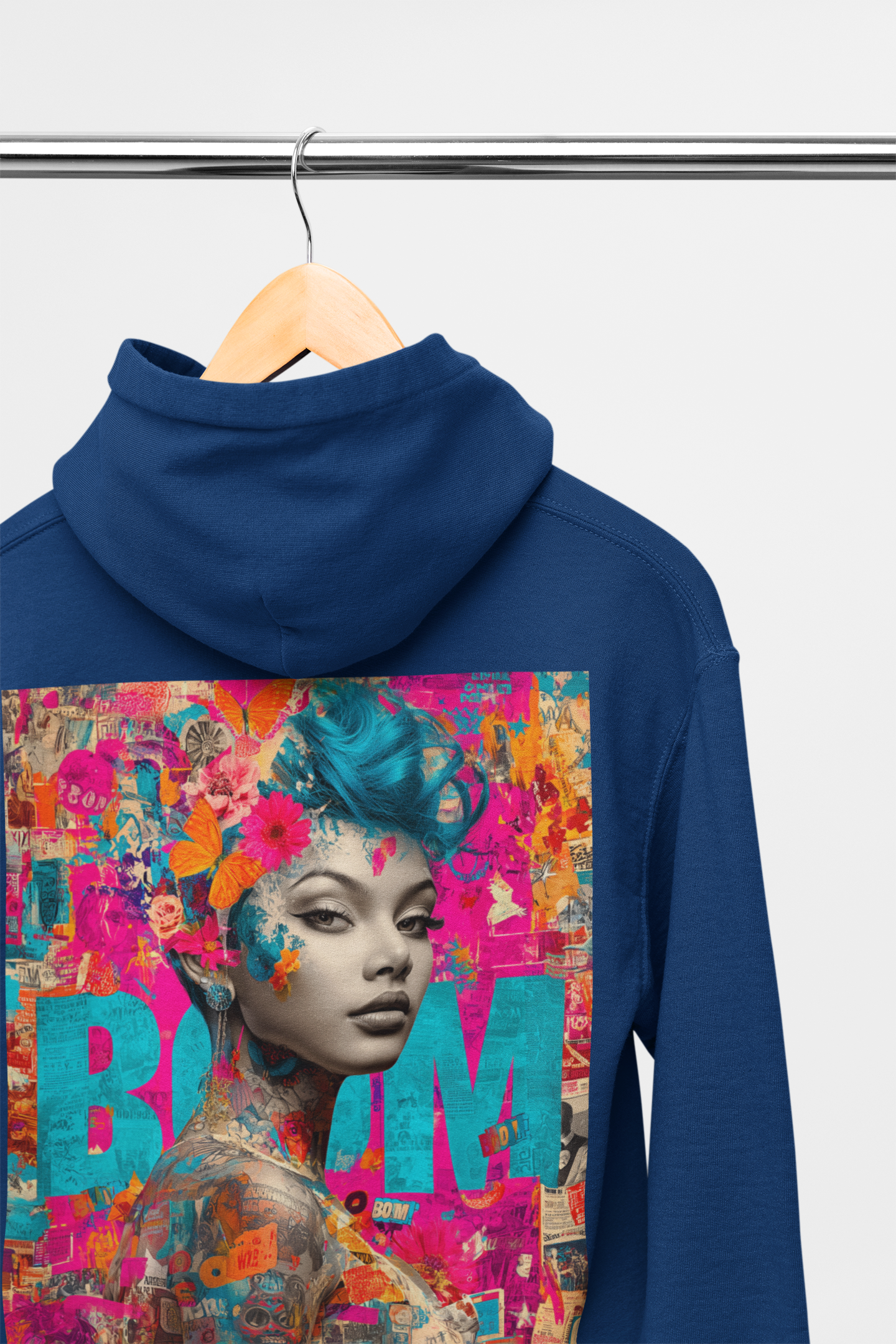 Messy Hoodies - Black Grey Beige Or Navy