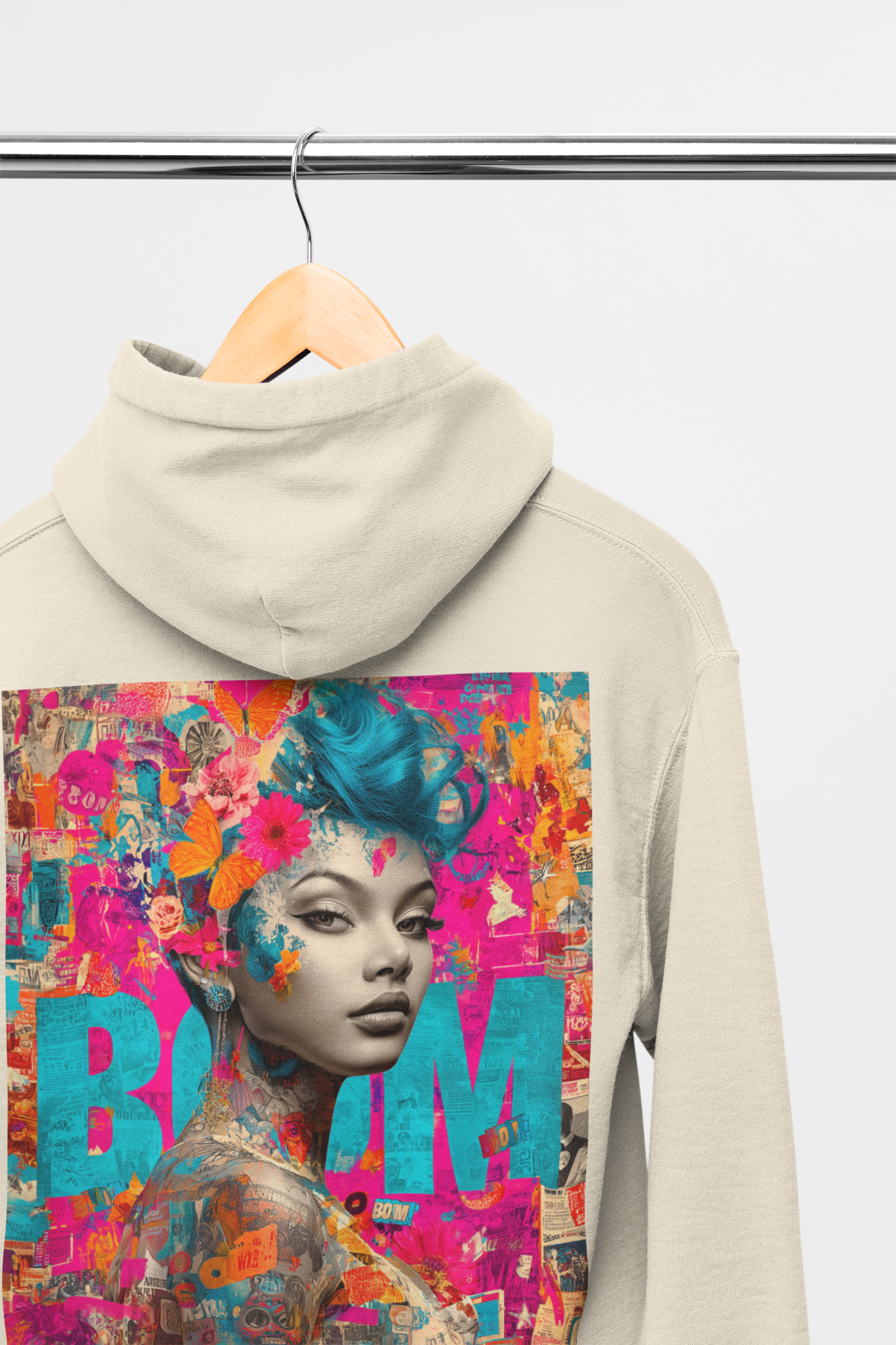 Messy Hoodies - Black Grey Beige Or Navy