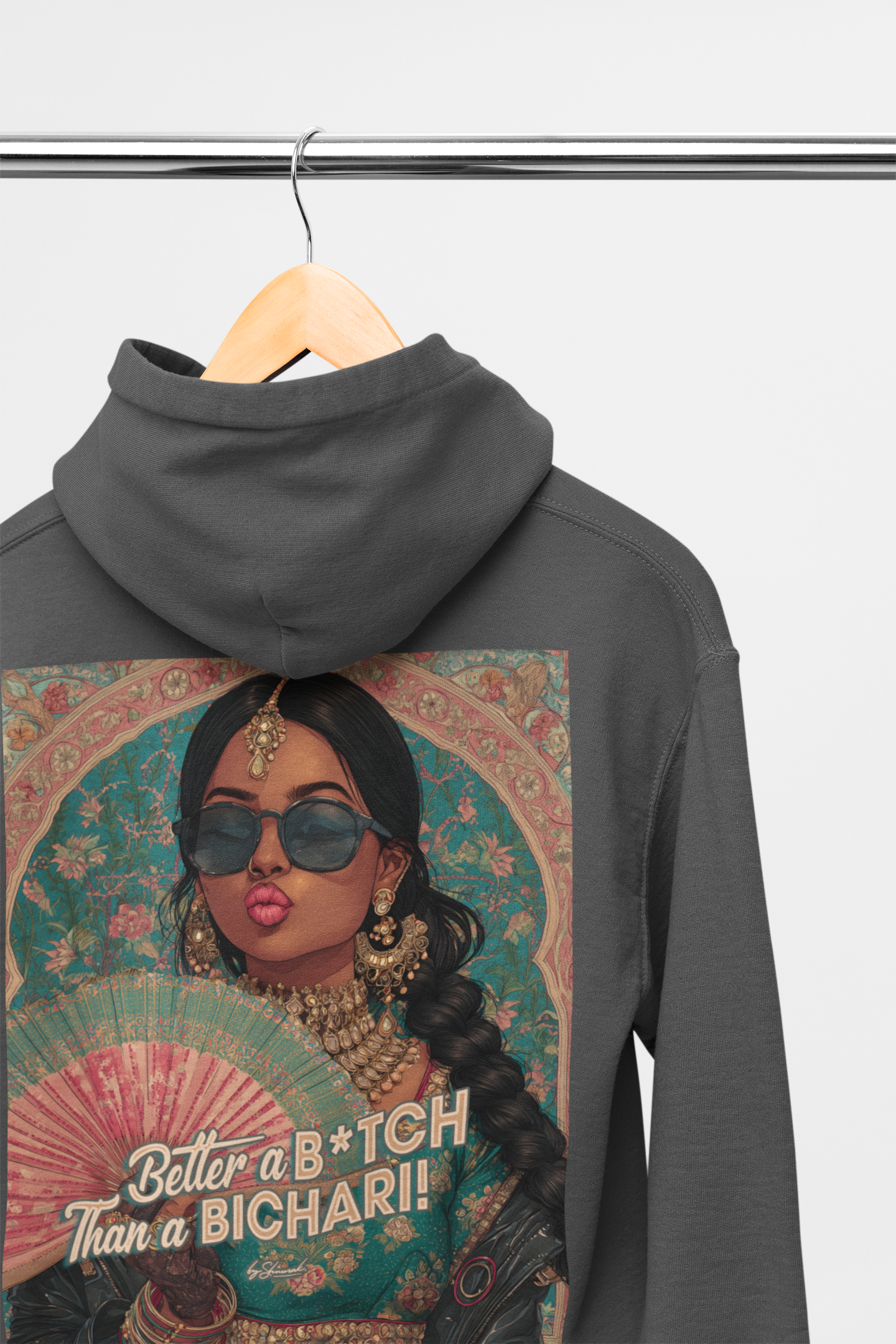 Bitchari Hoodies - Black Grey Beige Or Burgandy