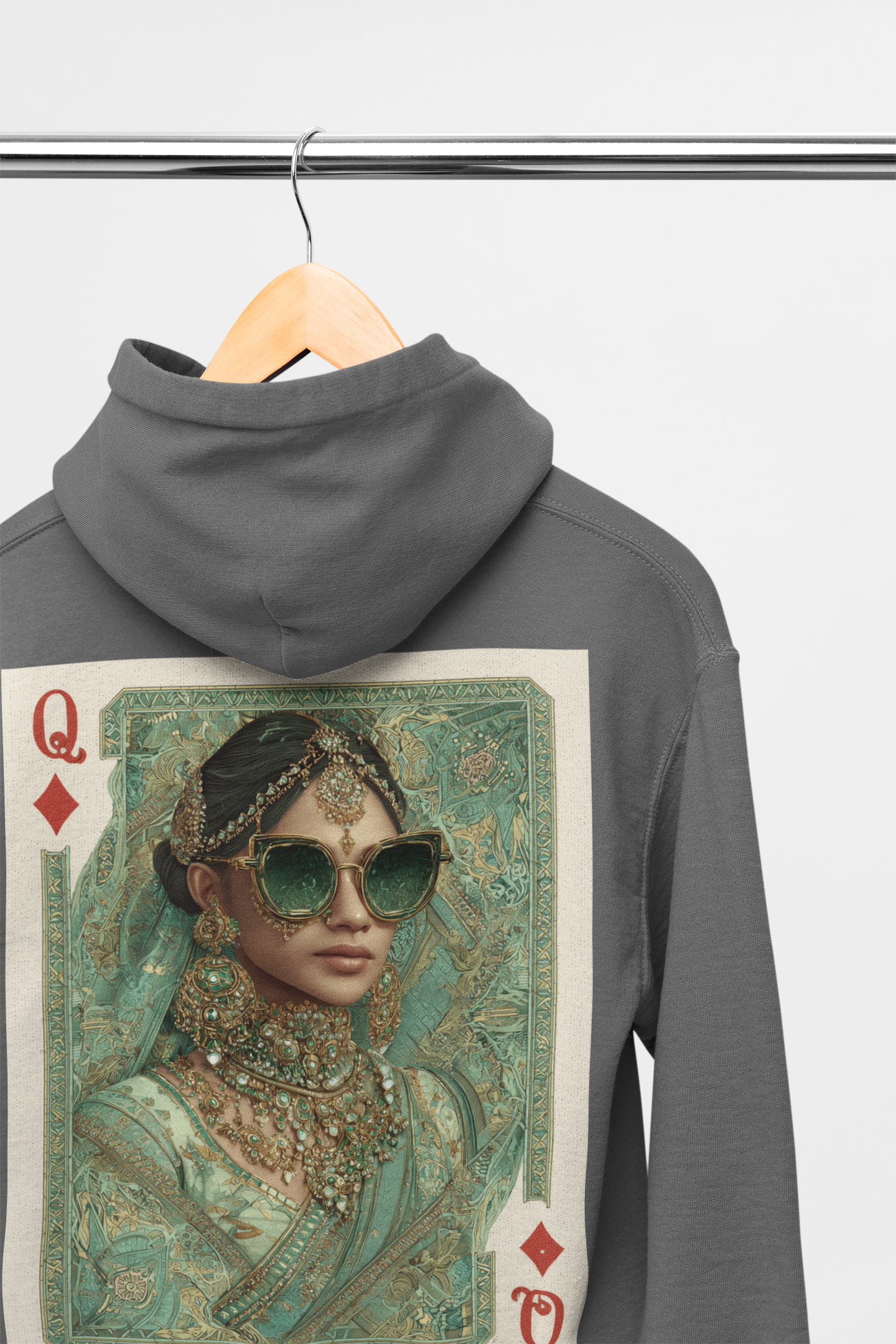 THE DIAMOND QUEEN HOODIES - Available in Green Grey or Black