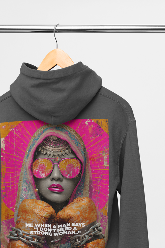STRONG WOMAN HOODIES - Available in Grey Black & Burgandy