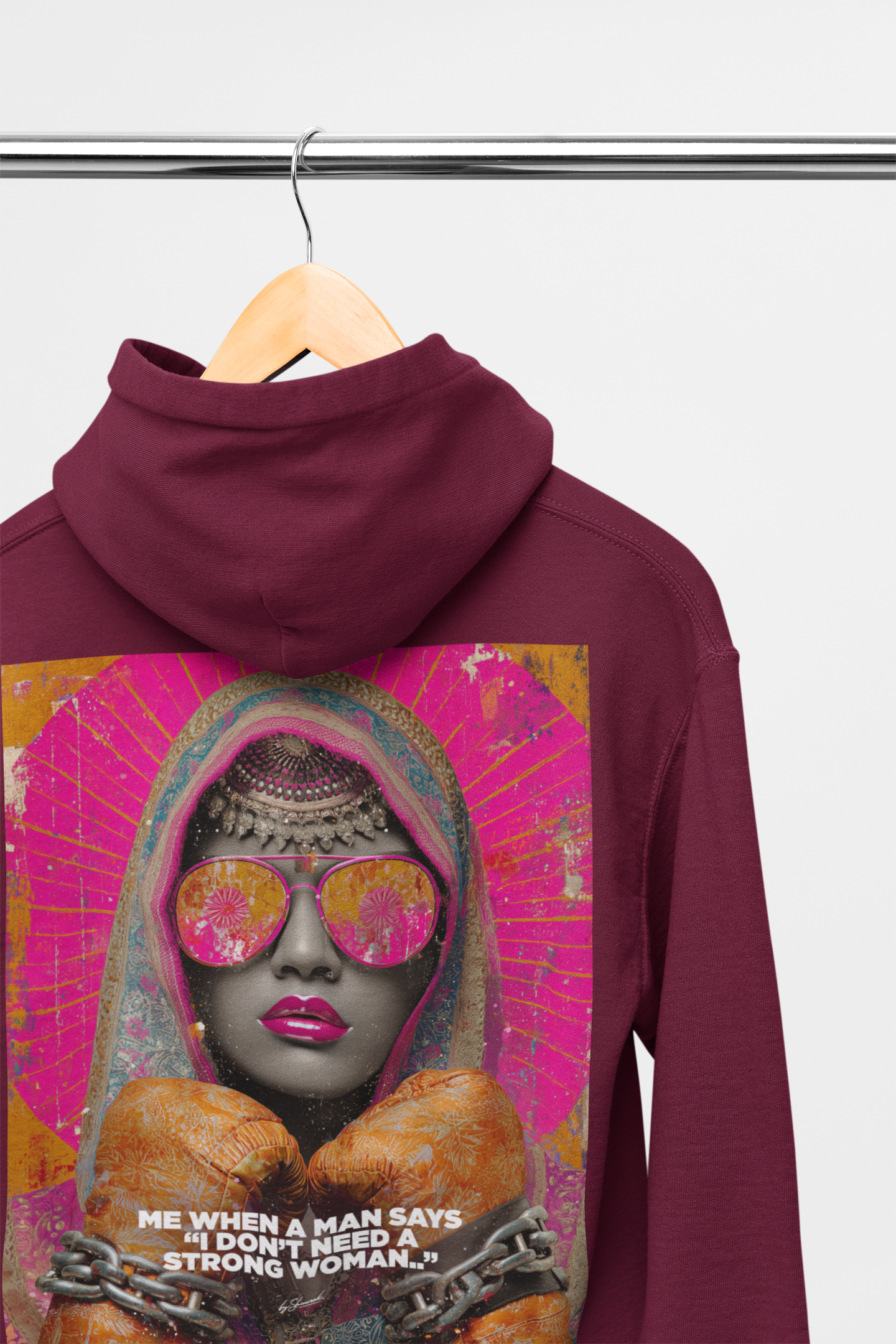 STRONG WOMAN HOODIES - Available in Grey Black & Burgandy