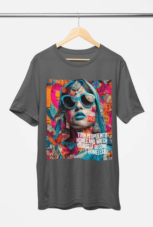 GYPSY WOMAN - T-SHIRT : Beige White Grey Or Black
