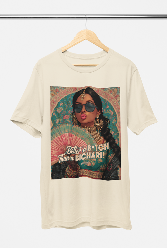 BICHARI - T-SHIRT : Beige White Purple Or Black