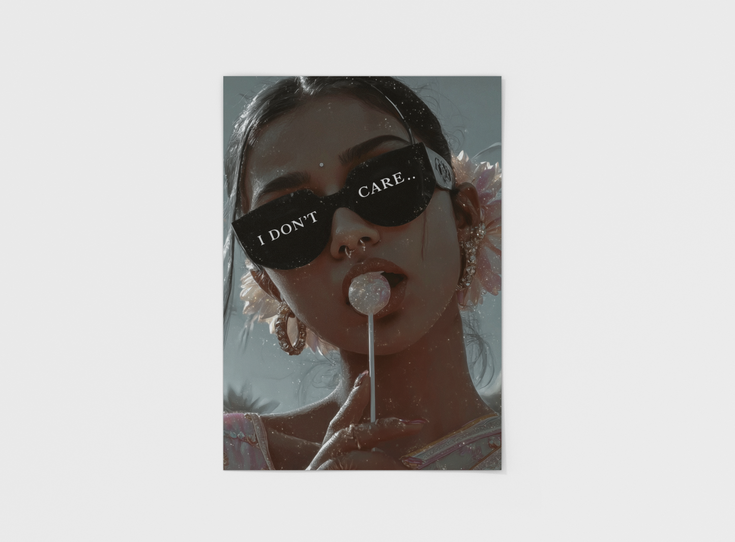 DONT CARE A3 Poster Print